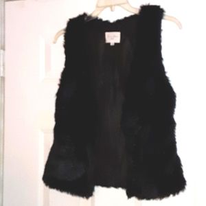 Black Fur Vest